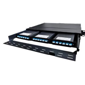 Buy cheap 1U Sliding Panel Optical Fiber Patch Cord With A Smoked Plexi Glass Hinged Front Door from wholesalers