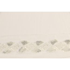 Buy cheap Delicate Fanlike Sequin Lace Trim 60mm Width Bugles Equipped from wholesalers