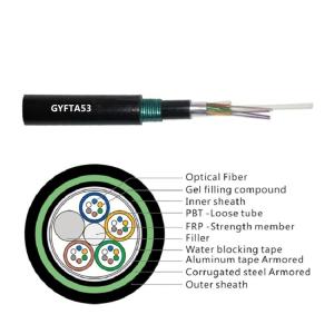 Buy cheap 48 Core Pe Sheath  Frp Strength Armored Fiber Optic Cable Stranded Loose Tube from wholesalers