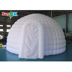 China 6x5x3.2m Pure White Inflatable Dome Tent With LED Lights on sale