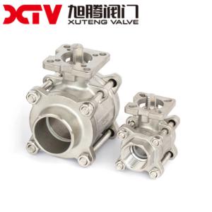 Manual Three-Piece Extended Butt Welding Ball Valve Suitable for Various