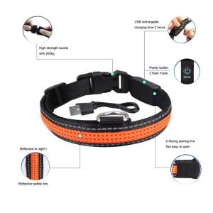 Buy cheap C914 Nylon LED Pet Necklace Rechargeable Flashing Dog Collar Led Usb from wholesalers