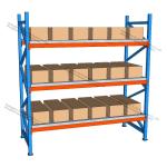 Orange Grey White Black Heavy Duty Racking Selective Beam Shelving Carton Box