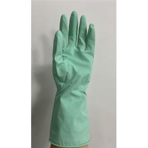 Buy cheap M 55g Green 300mm Latex Dishwashing Gloves Spray Flocklined from wholesalers