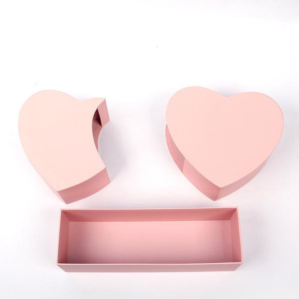 Quality Pancific 400G Coated Cardboard Heart Shaped Gift Box Matte UV for sale