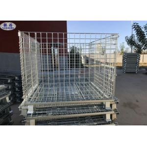 Buy cheap Size Customized Wire Mesh Pallet Cages , Metal Folding Collapsible Pallet Cages from wholesalers