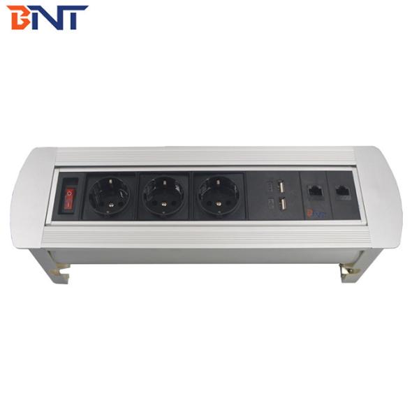 Customized modules desk power connector aluminum alloy panel hidden desktop