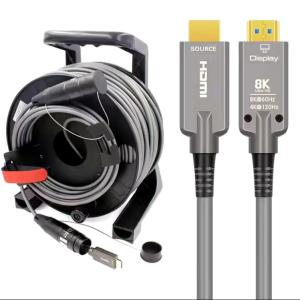 Buy cheap Armored Optical Fiber HDMI2.0 HD Cable Drum 4K 60Hz TPU Covered Cable For Audio Video TV With Protect Shell Cable Reel from wholesalers