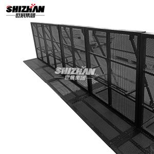 Black Folding Q235 Steel Crowd Control Barrier Event Protective 30kg