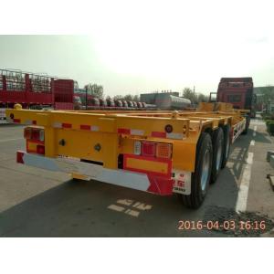 20 / 40 Foot Flatbed Semi Trailer Trucks / Skeletal Trailer 12 Pcs Container
