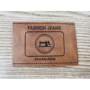 Buy cheap Embossed Logo PU Leather Patches Custom Color Sew On Clothing from wholesalers