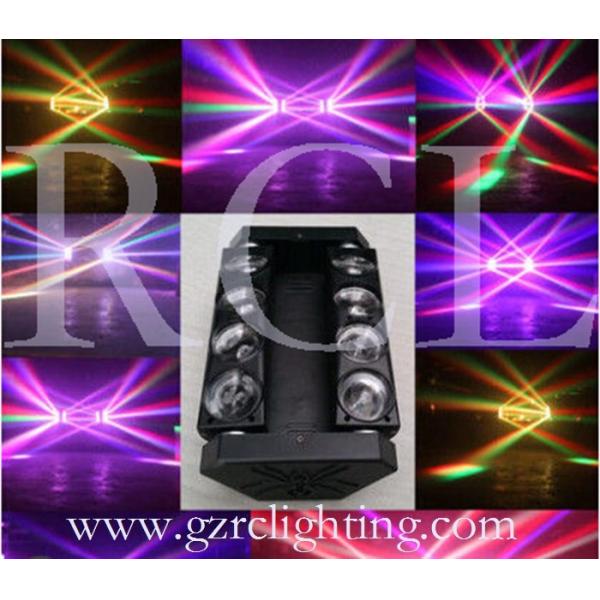 Quality LED 8 * 10W RGBW 4 in 1  Moving Head Wash Light Tri LED Spider DJ Lighting Fixtures for sale