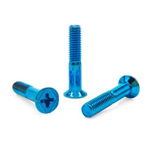 Buy cheap Cobalt Blue PVD Coated Countersunk Phillips Screw Partial Thread & 316L Stainless from wholesalers