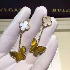 Buy cheap Factory Custom Van Cleef & Arpels 18K Yellow Gold Earring Clap Butterfly Drop VCARD79800 from wholesalers