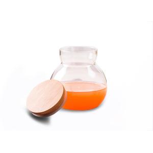 Buy cheap 550ml Glass Food Storage Jars High Borosilicate Glass Unique Shape from wholesalers