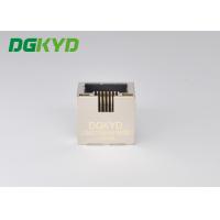 Buy cheap Female Single Port 8p8c Low Profile RJ45 With LED product