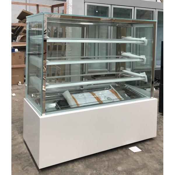 Buy cheap 4 Layers Bakery Glass Showcase , 6ft Square Glass Sweet Display Case from wholesalers