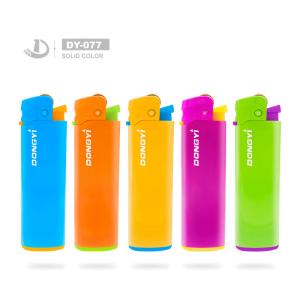 Buy cheap Solid Color Refillable Flint Gas Lighter with En13869 Certification 8.07*2.26*1.17 cm from wholesalers