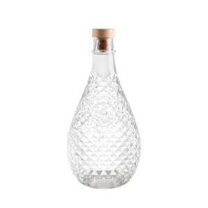 Buy cheap 1000ml Transparent Simple Smooth Glass Bottles for Vodka Made of Super Flint Glass from wholesalers
