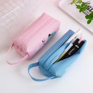 Buy cheap Canvas Geometric Pencil Bag Case for School Supplies Custom Print Cute Pencil Box Pouch from wholesalers