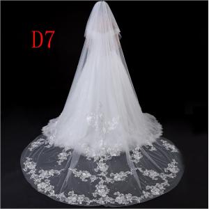 Buy cheap Long drag lace veil, Europe and the United States pure white bud silk yarn, around the shoulder of the beautiful long from wholesalers