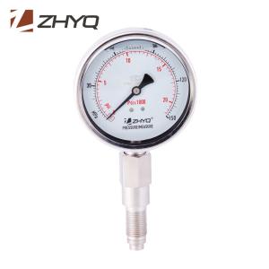 Oil Crusher Diaphragm Seal Pressure Gauge Fill In Silicon Good Repeatability