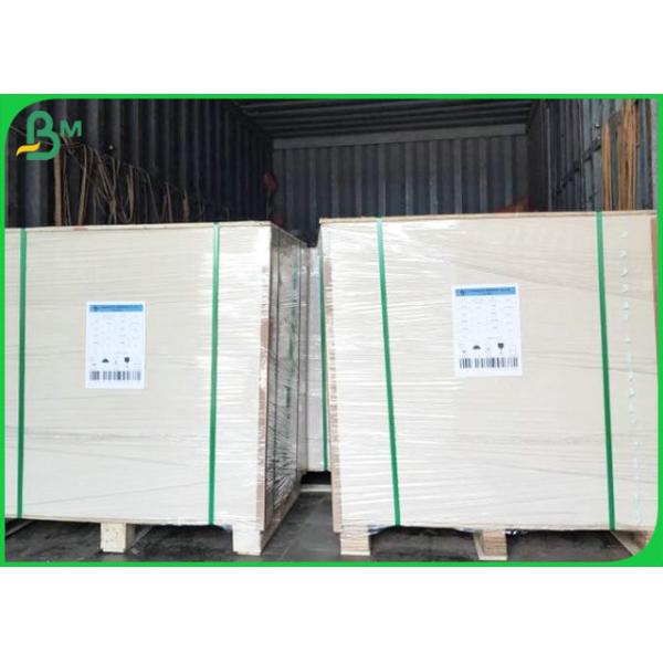 Front Side White Coated Brown Kraft Paper Customized 250gsm For Take - Out Tray