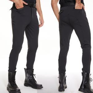 Buy cheap Black High Waisted Jodhpurs Breeches Horse Riding Pants For Male 320gsm from wholesalers