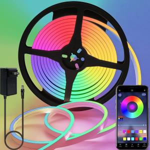Buy cheap Neon Rope Lights, 16.4ft RGB Flexible Multi Color Rope Lights with Music Sync, Bluetooth APP Control, Neon Light from wholesalers