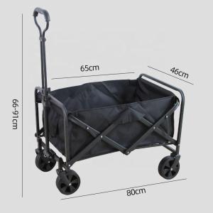 Buy cheap 5 Inch Rubber Wheels Folding Wagon Cart 100L 90kg Capacity from wholesalers