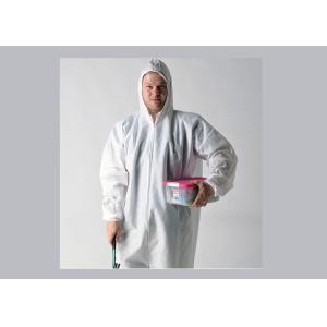 Buy cheap Cool Disposable Protective Coverall Blood Penetration Resistance With Elastic Cuff product