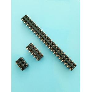 Buy cheap Brass 2.54mm Pitch SMT Female Header Connector With Cap Dual Row Reeled from wholesalers