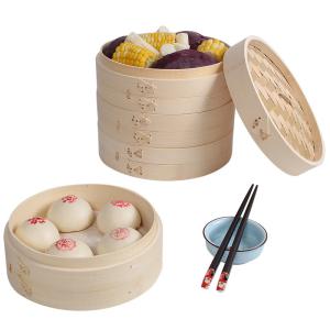 Buy cheap 10 inch Handmade Bamboo Steamer Customized Logo Acceptable from Vietnam from wholesalers