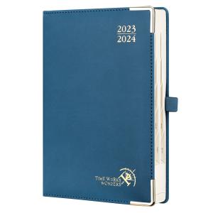 Buy cheap Night Blue Custom 2023 2024 PU Hardcover Academic Planner A5 Vertical Layout from wholesalers