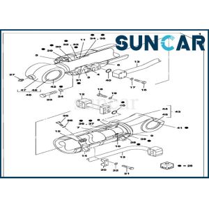 Buy cheap Oil Sealing Kit LZ007550 Case Bucket Cylinder Repair Seal Kit Fits CX700B Excavator from wholesalers