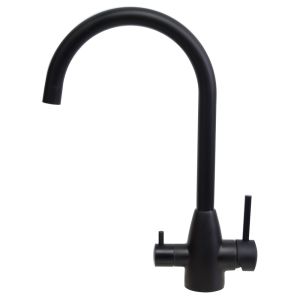 Buy cheap Black Stainless Steel 304/316 Material Double Handle Drinking Filtered Water Faucet  RO Faucet For Home Using product