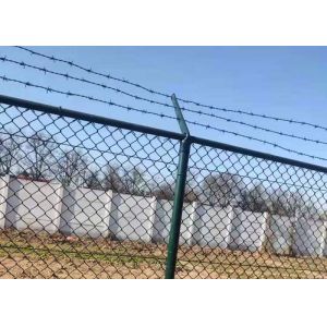6ft Garden Chain Link Fence Fabric Pvc Coated / Galvanized