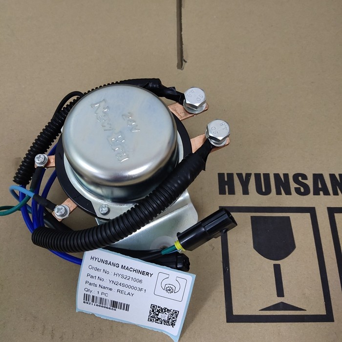 Hyunsang Parts Battery Relay YN24S00003F1 For Excavator SK200-6 SK200-8