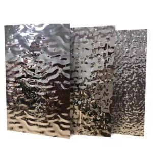 Buy cheap Customized Made Water Ripple 201 Stainless Steel Sheet For Lobby Wall Panel And Low Maintenance product