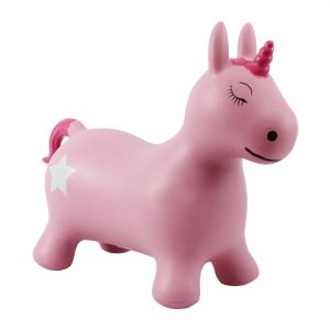 Buy cheap lovely unicorn hores inflatable animal toy with pentagram and long eyelashes for girls jumping from wholesalers