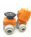 Buy cheap Pneumatic Actuated Plastic Diaphragm Valves DN 15 Threaded True Unions from wholesalers