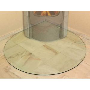 Buy cheap High Strength Fireplace Glass Bottom Plate Thermal Stability from wholesalers