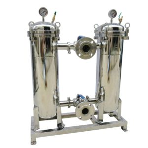 Buy cheap Sanitary 304 stainless steel filter bag Manual Ball Valve Duplex Switching product