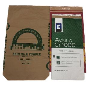 Customized Multiwall Kraft Paper Bags with two three Layers and High Quality Raw