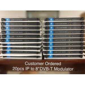 Hotel TV Solution IP To DVB T Modulator With QPSK 16QAM 64QAM Constellation