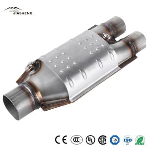 Buy cheap 2", 2.5" Universal Oval Direct Fit Exhaust Auto Catalytic Converter with High Performance Sale from wholesalers