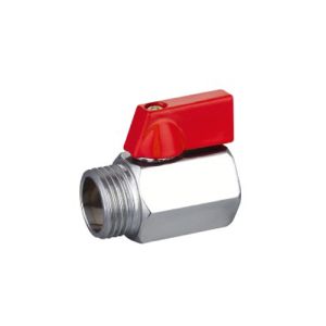 China F X M Female And Male Threaded Brass 1 / 2 Mini Ball Valve Chrome Plating ABS Handle on sale