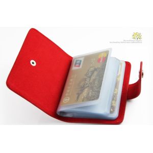 Buy cheap Red Lattice Patent Leather Woman Credit Card Holders Wallets from wholesalers