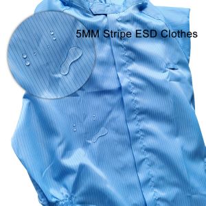 Buy cheap Fluid Repellent Static Control Clean Room ESD Polyester Fabric With 5mm Carbon Stripe from wholesalers