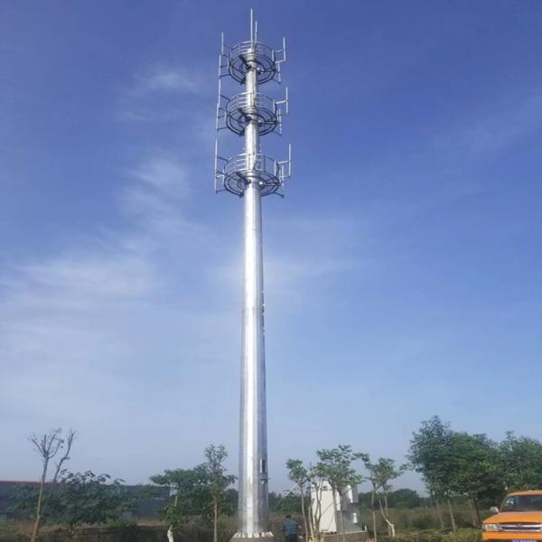 Quality Antenna Wifi Telecommunication 15m Monopole Steel Tower for sale